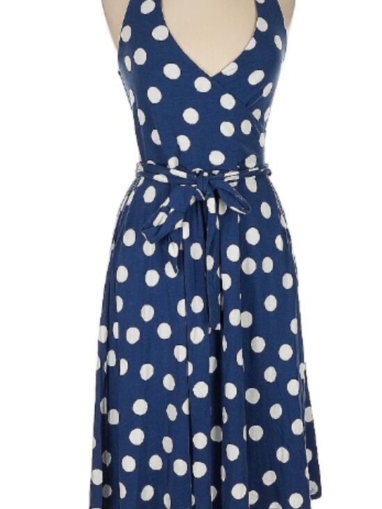 Boden Dresses & Skirts - Boden Polka Dot Blue Casual Dress
